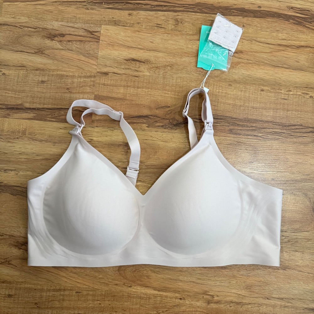 Mintreus Women Wireless Nursing Bra Beige XXXL Seamless Maternity Support 5888